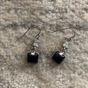Black and silver earrings
